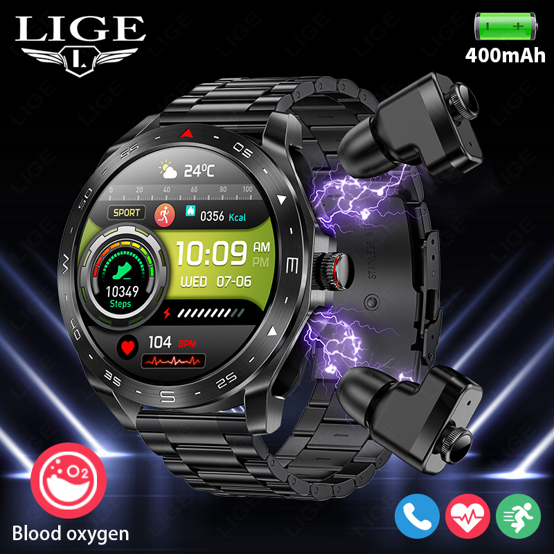 Smartwatch Headset - Smartwatch LIGE z słuchawkami Bluetooth, głośnikiem,