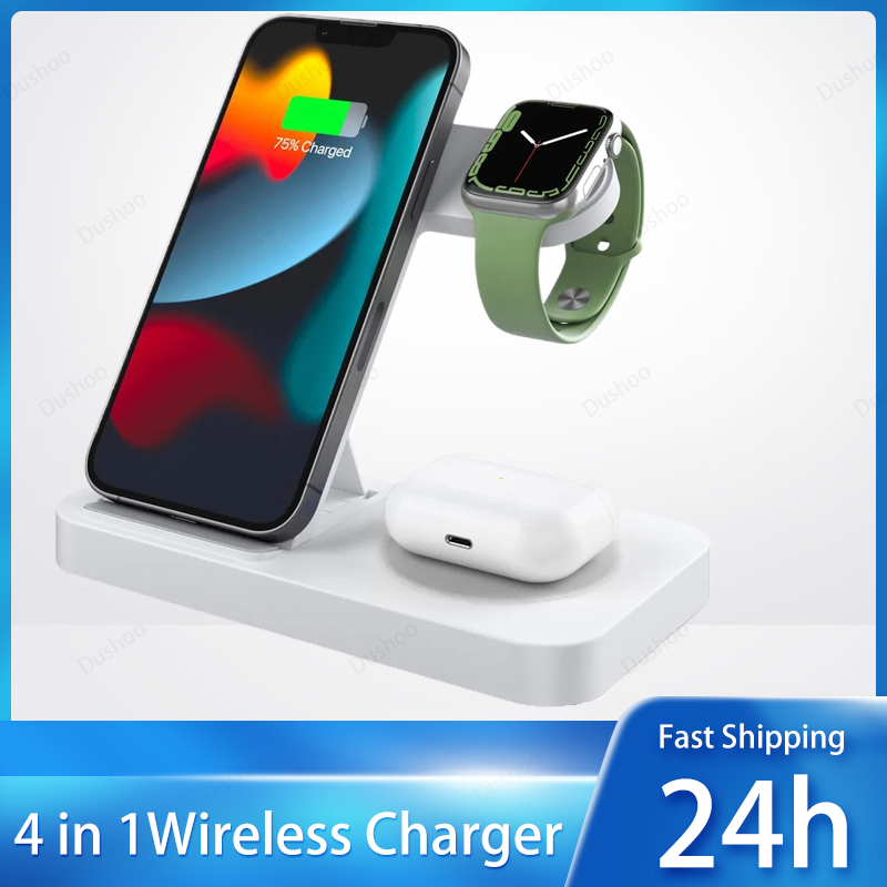 Smartwatch Ac - Podstawka ładująca 4 w 1, bezprzewodowa,