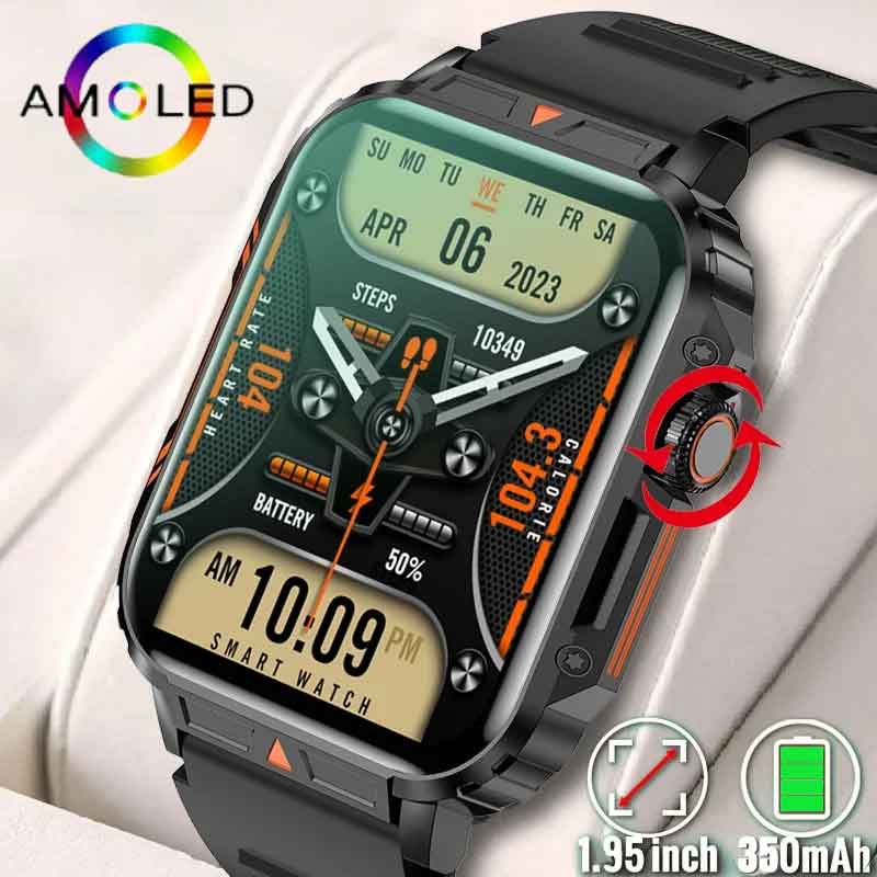 Smartwatch Face - 1.91 odkryty wojskowy inteligentny zegarek mężczyźni
