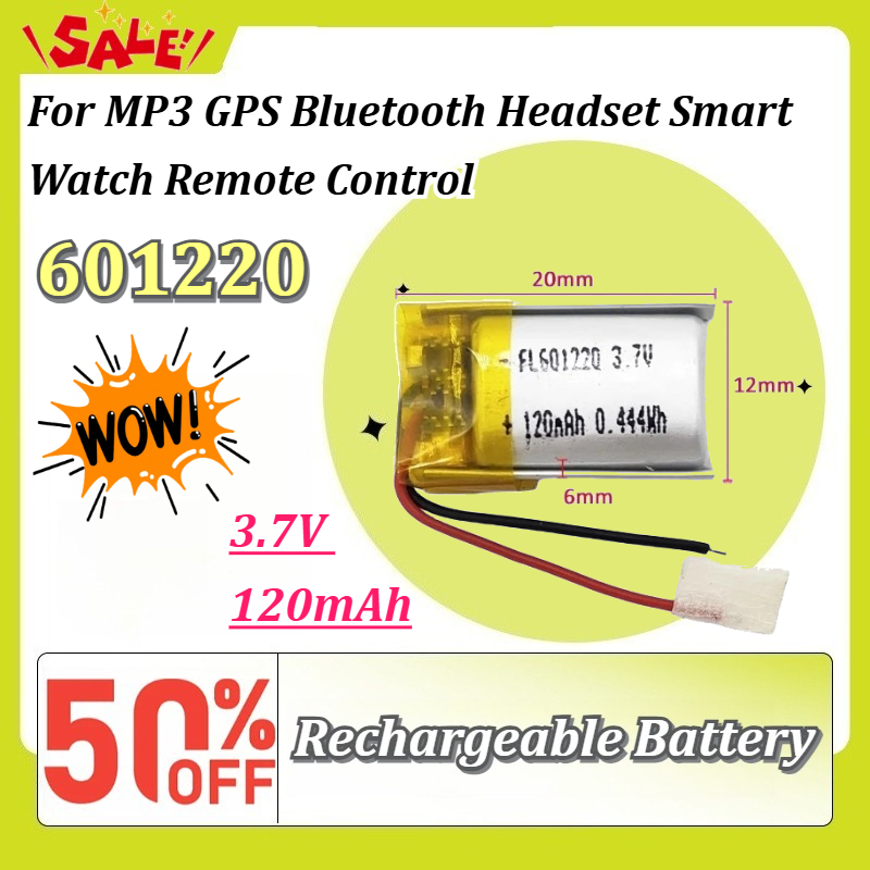 Smartwatch Headset - Nowa bateria zamienna 3.7V 120mAh 601220