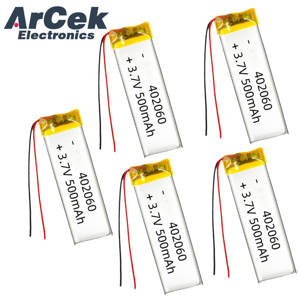 Smartwatch Headset - 5 sztuk 3.7V 500mAh 402060 Lipo