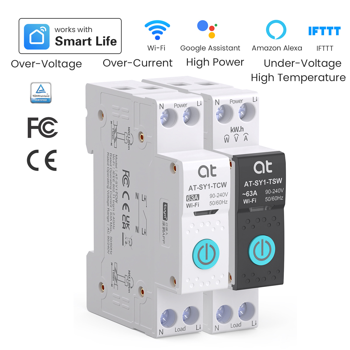 Smart Accessories - Wyłącznik automatyczny Tuya WiFi Smart 1P+N
