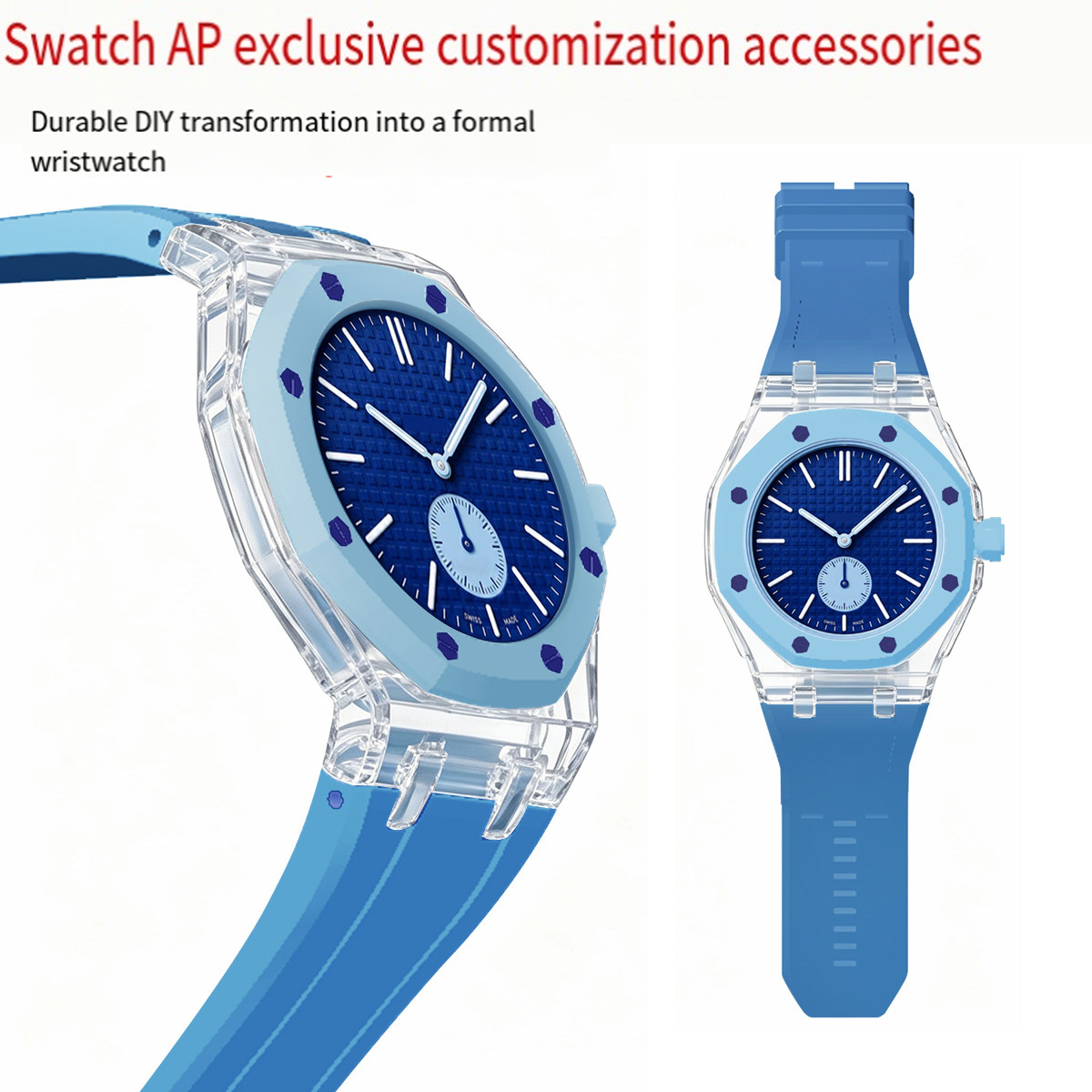 Silicone Band Replacement - Modowane przezroczyste etui marki AP Swatch