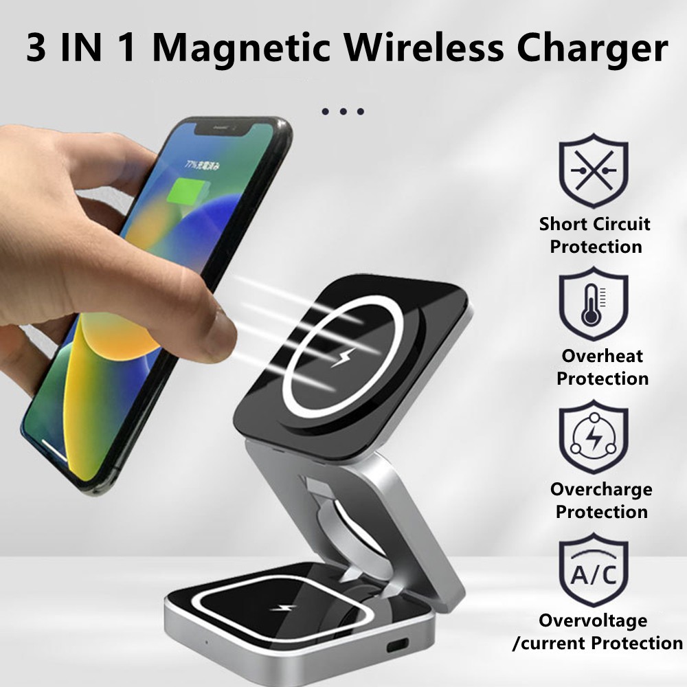 Smartwatch Ac - Składana magnetyczna ładowarka bezprzewodowa Magnes stacja