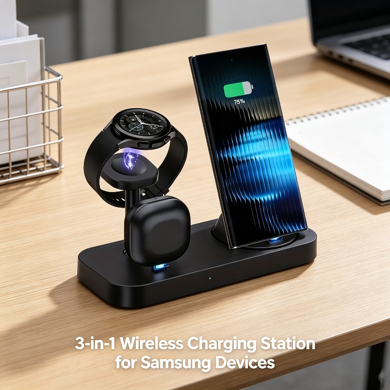 Wireless Charger Watch - Bezprzewodowa ładowarka 3 w 1 z