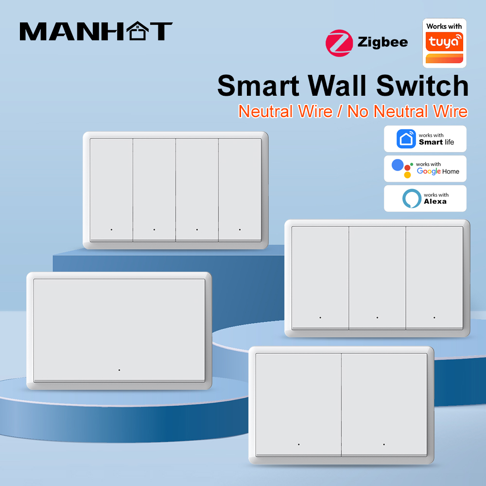 Smart Accessories - Inteligentny przełącznik ścienny MANHOT ZigBee3.0, bez