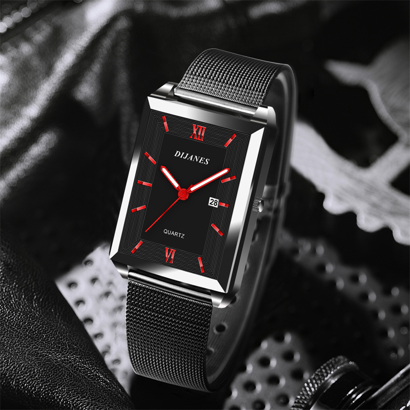 Męski kalendarz data sport i w – Stainless Mesh Band recenzja i cena