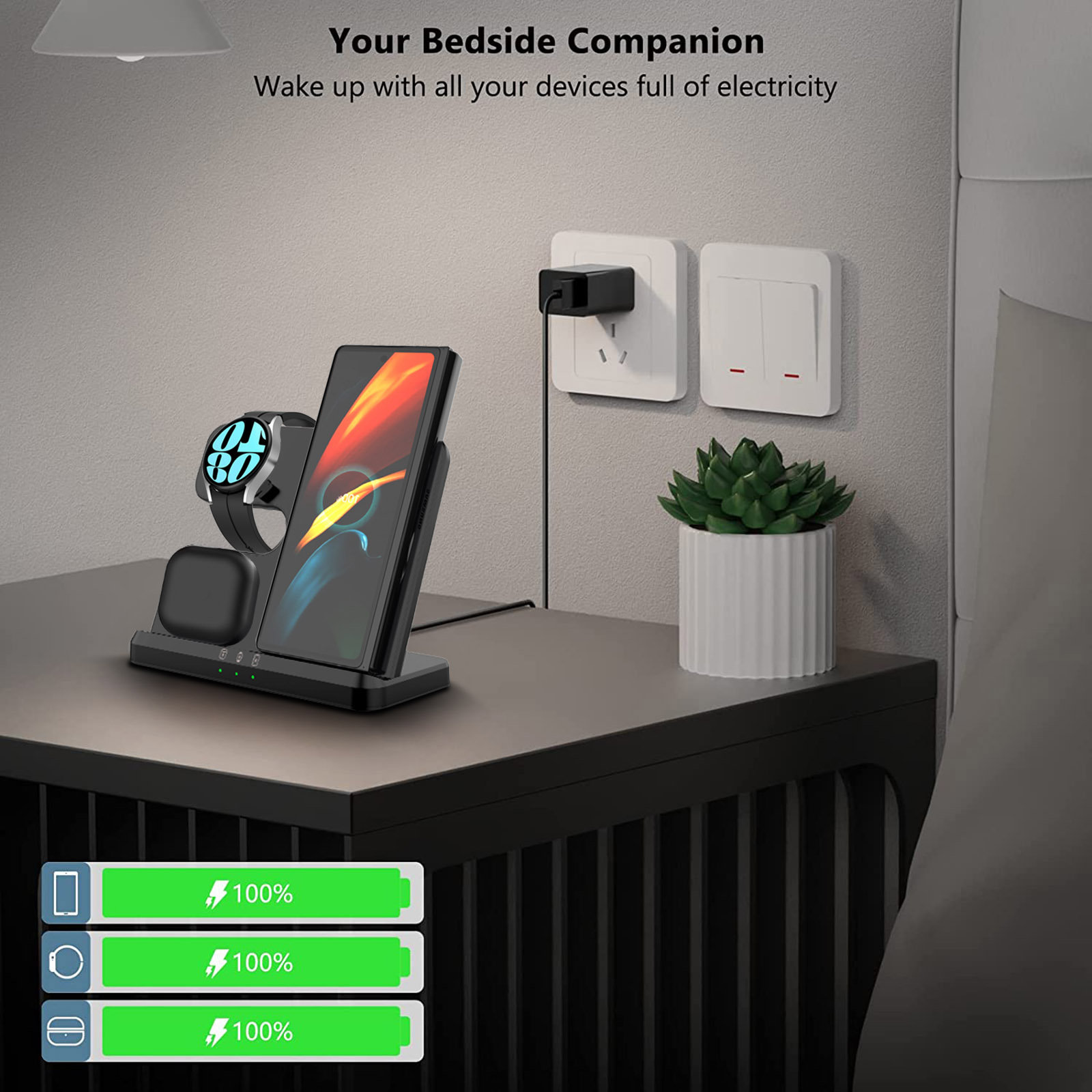 Bezprzewodowa ładowarka 3 w 1, – Wireless Charger Watch recenzja i cena