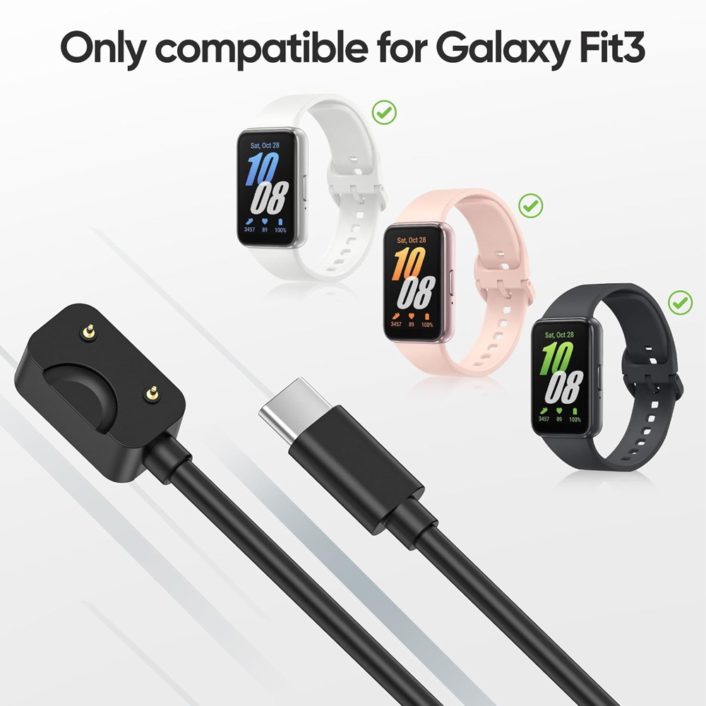 Czarny przewód ładujący USB-C  – Best Smartwatch Accessories recenzja i cena