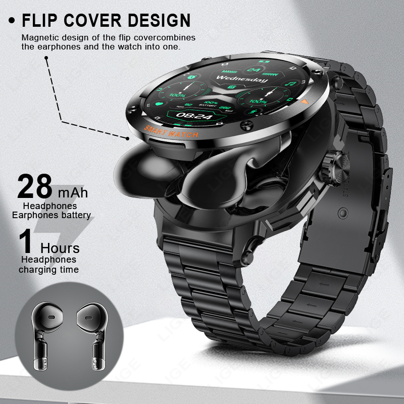 LIGE Męski Smartwatch z Słucha – Smartwatch Headset recenzja i cena