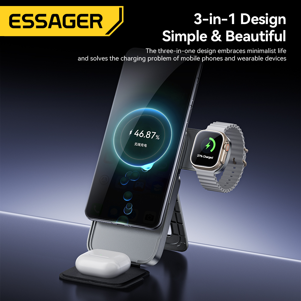 Essager 3-w-1 Przenośna Składa – Smartwatch Ac recenzja i cena