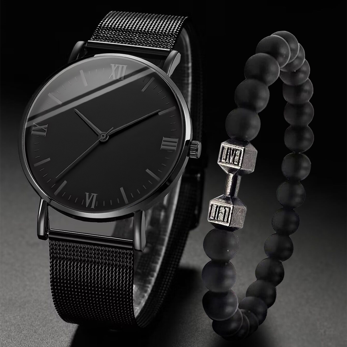 2 szt. Męski zegarek Moda Roma – Stainless Mesh Band recenzja i cena