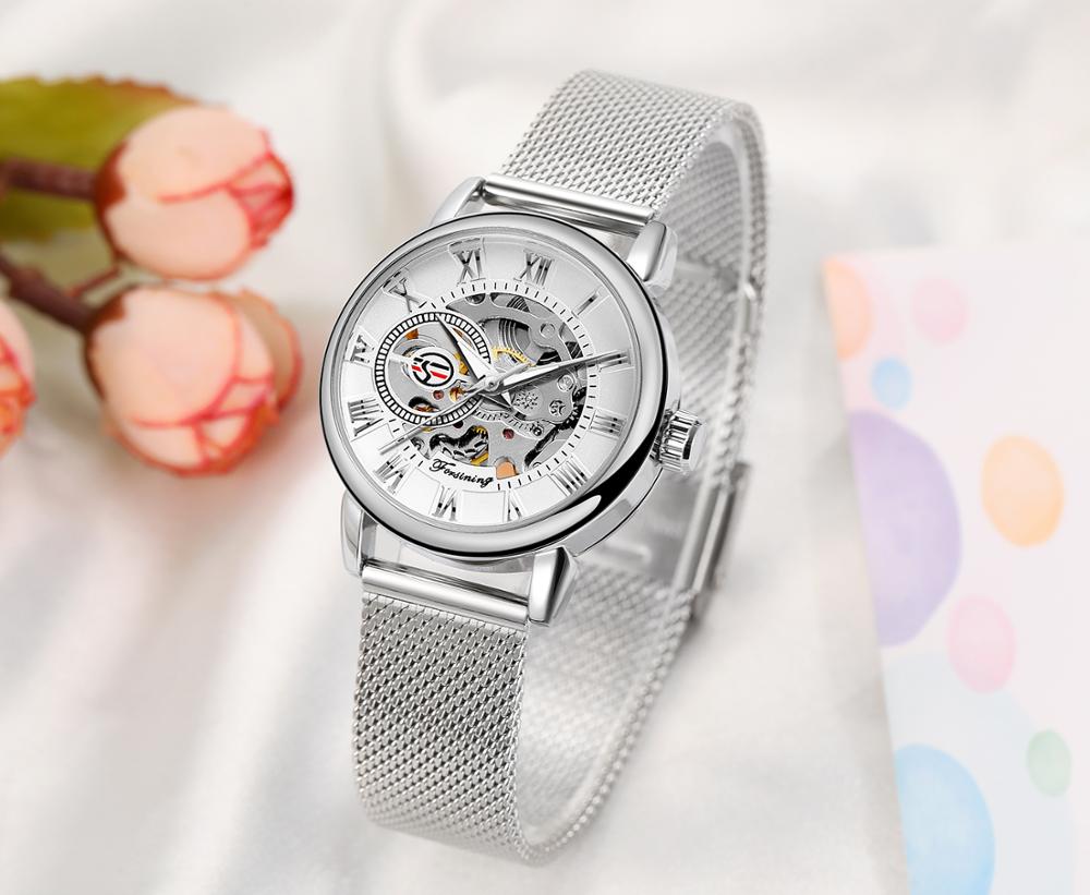 Reloj Mujer FORSINING modny da – Stainless Mesh Band recenzja i cena