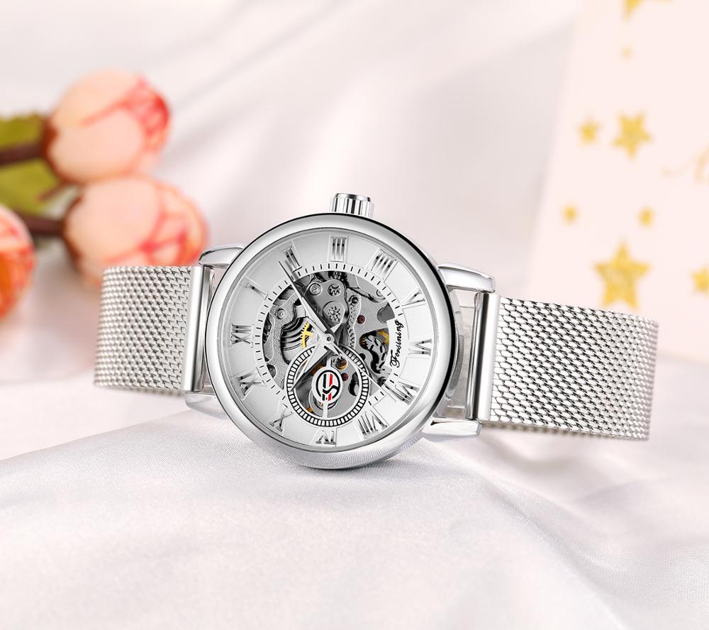 Reloj Mujer FORSINING modny da – Stainless Mesh Band recenzja i cena