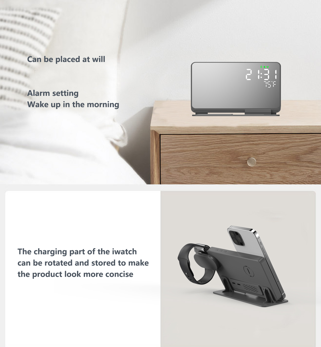 Bezprzewodowa ładowarka 3 W 1  – Wireless Charger Watch recenzja i cena