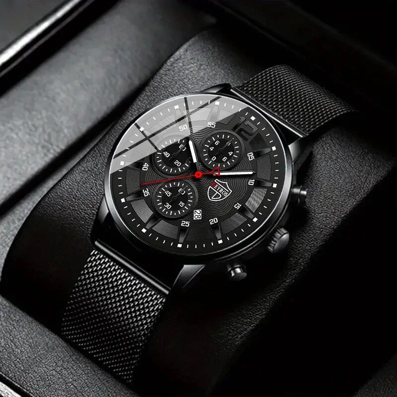 DEYROS moda męska minimalistyc – Stainless Mesh Band recenzja i cena