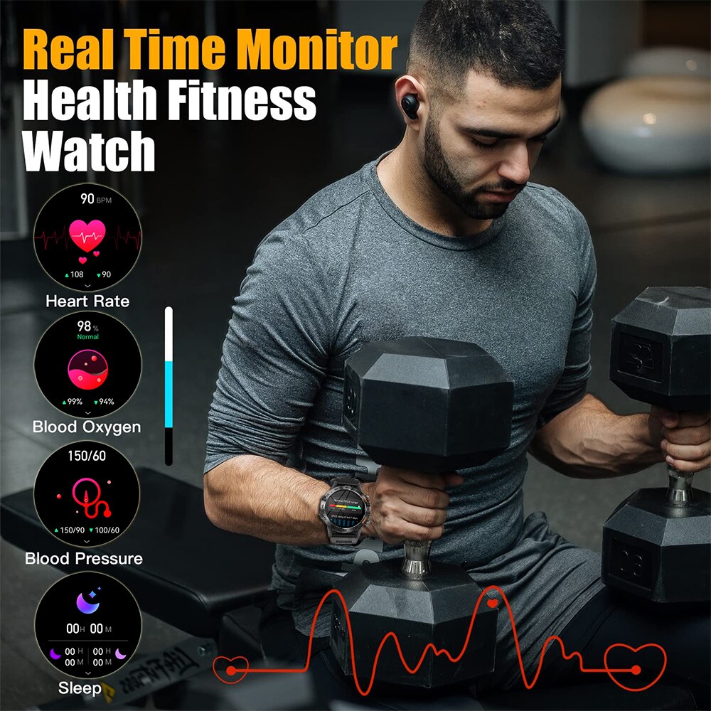 MEVADEN Steel 1.39 cala Męski  – Smartwatch Face recenzja i cena