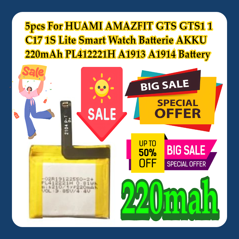 5 szt. Bateria do smartwatcha  – Smartwatch A1914 recenzja i cena