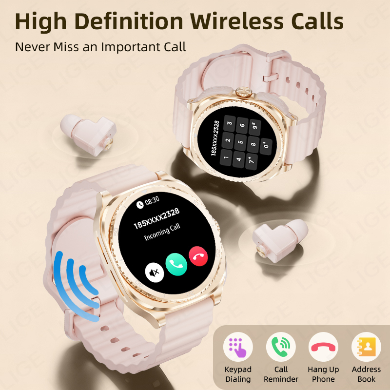 LIGE 2 w 1 Słuchawki TWS Smart – Smartwatch Headset recenzja i cena
