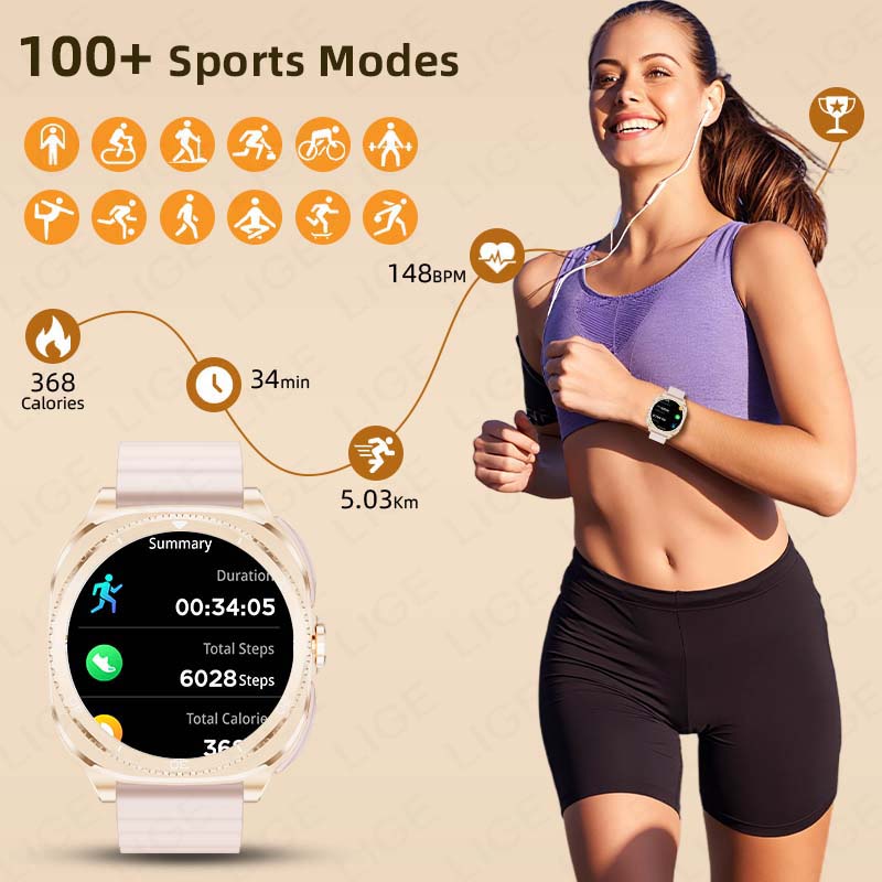LIGE 2 w 1 Słuchawki TWS Smart – Smartwatch Headset recenzja i cena