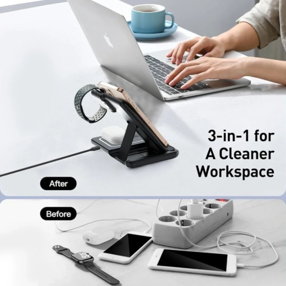 Nocna lampka LED 3 w 1 z bezpr – Wireless Charger Watch recenzja i cena