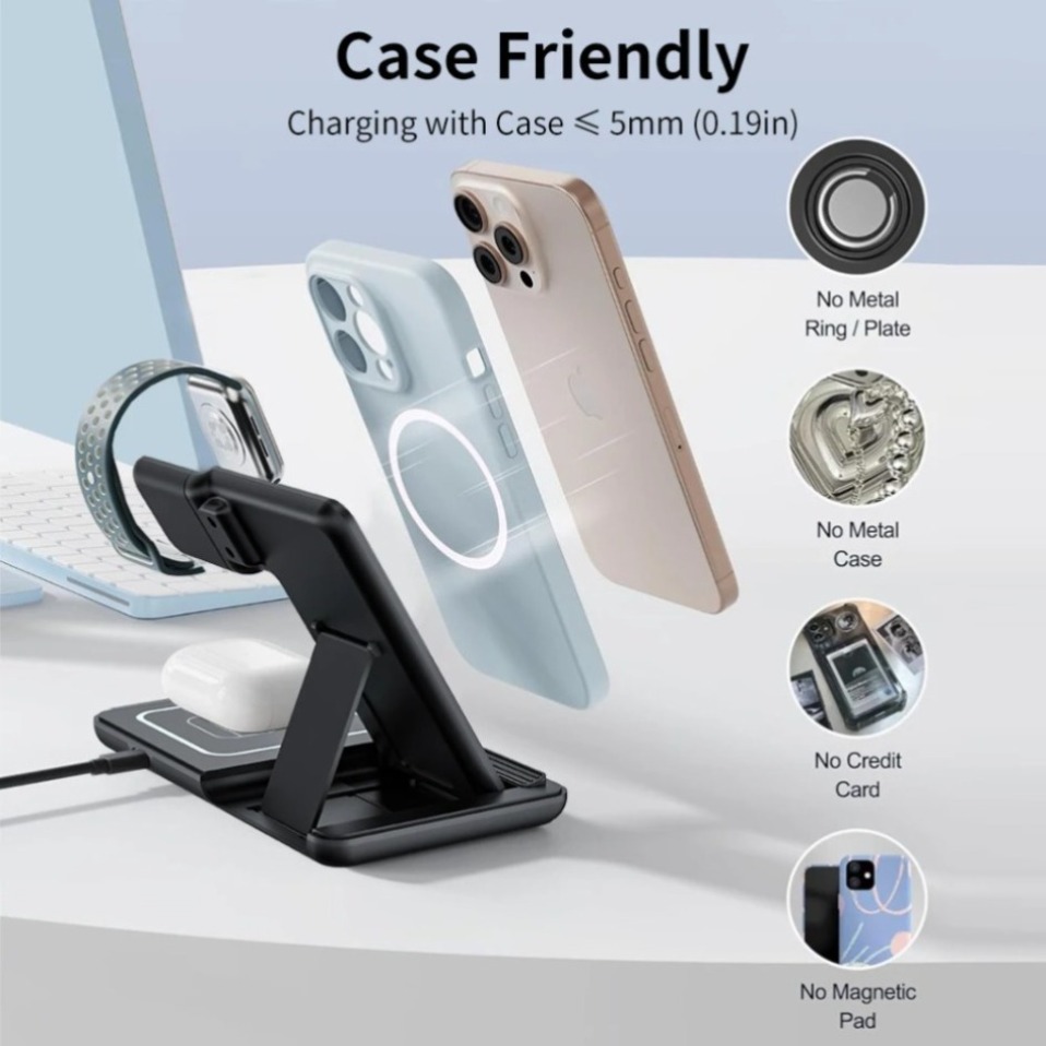Nocna lampka LED 3 w 1 z bezpr – Wireless Charger Watch recenzja i cena