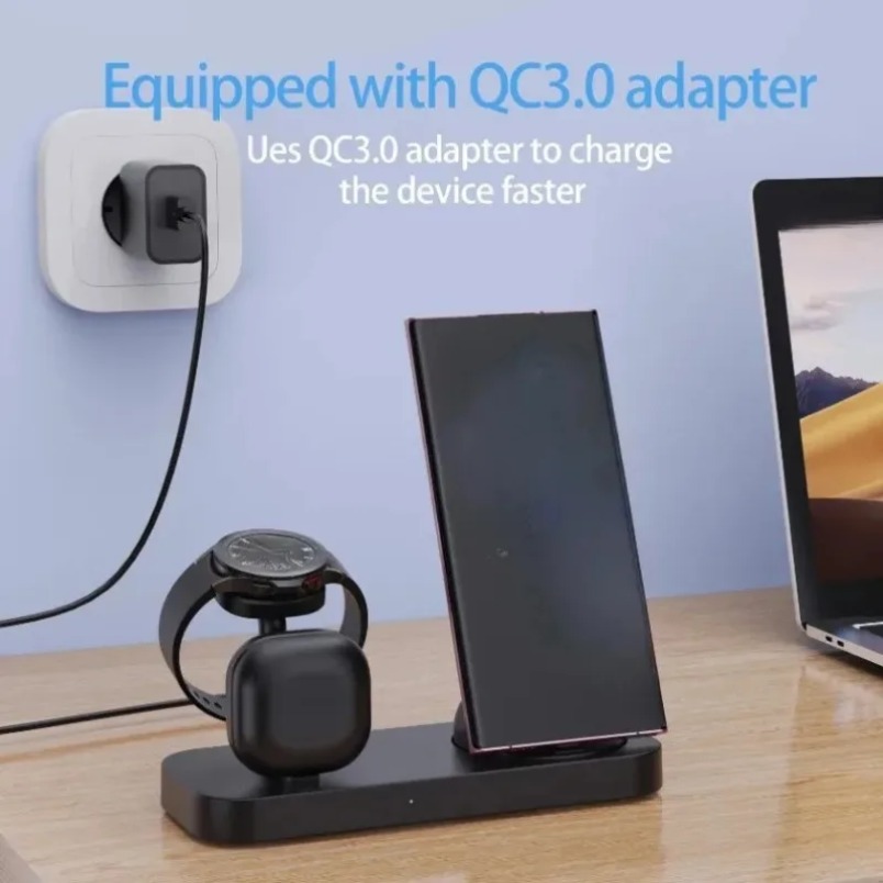 Bezprzewodowa ładowarka 3 w 1  – Wireless Charger Watch recenzja i cena
