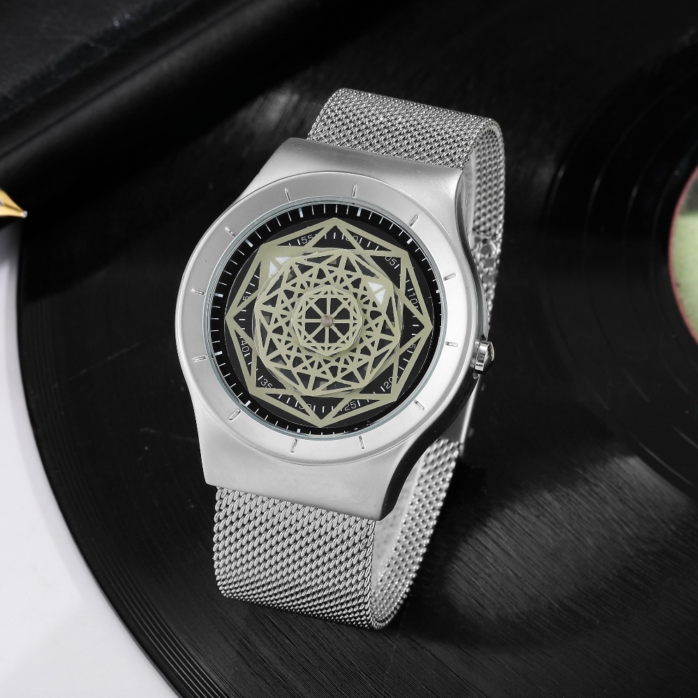 Zegarki męskie Fasion gramofon – Stainless Mesh Band recenzja i cena