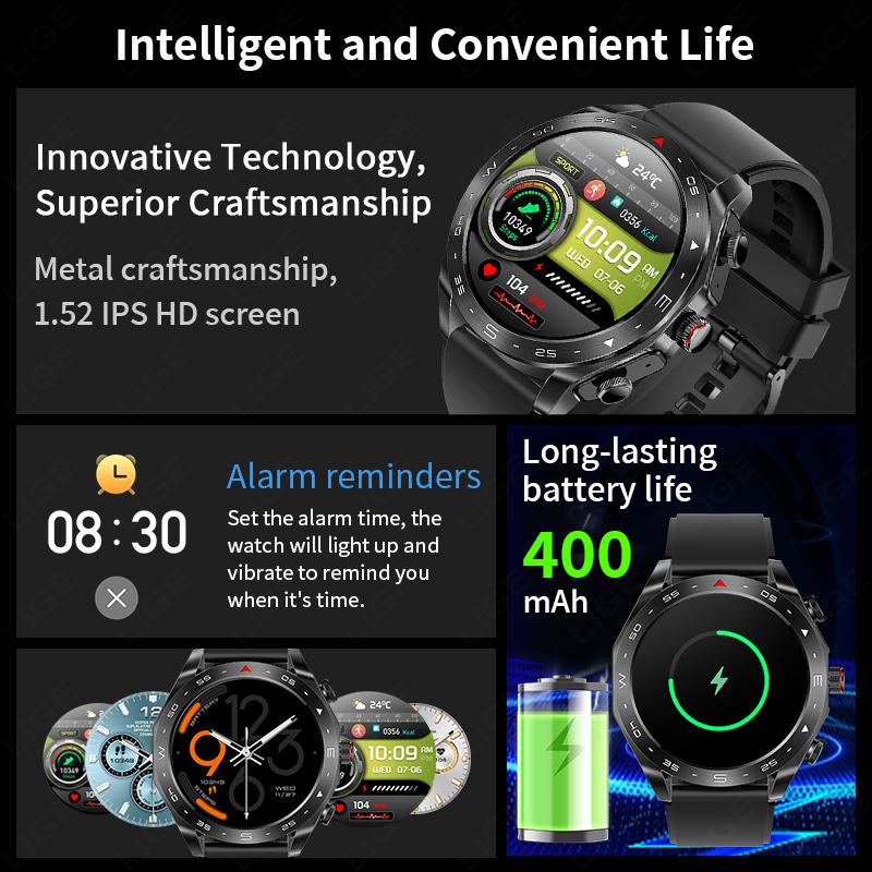 LIGE z słuchawkami Bluetooth z – Smartwatch Headset recenzja i cena