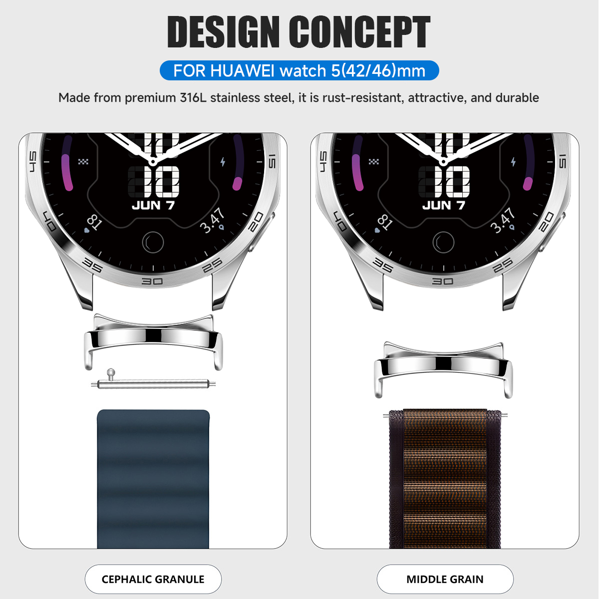 2 szt. Adapterów do Huawei Wat – Smartwatch Band Accessories recenzja i cena